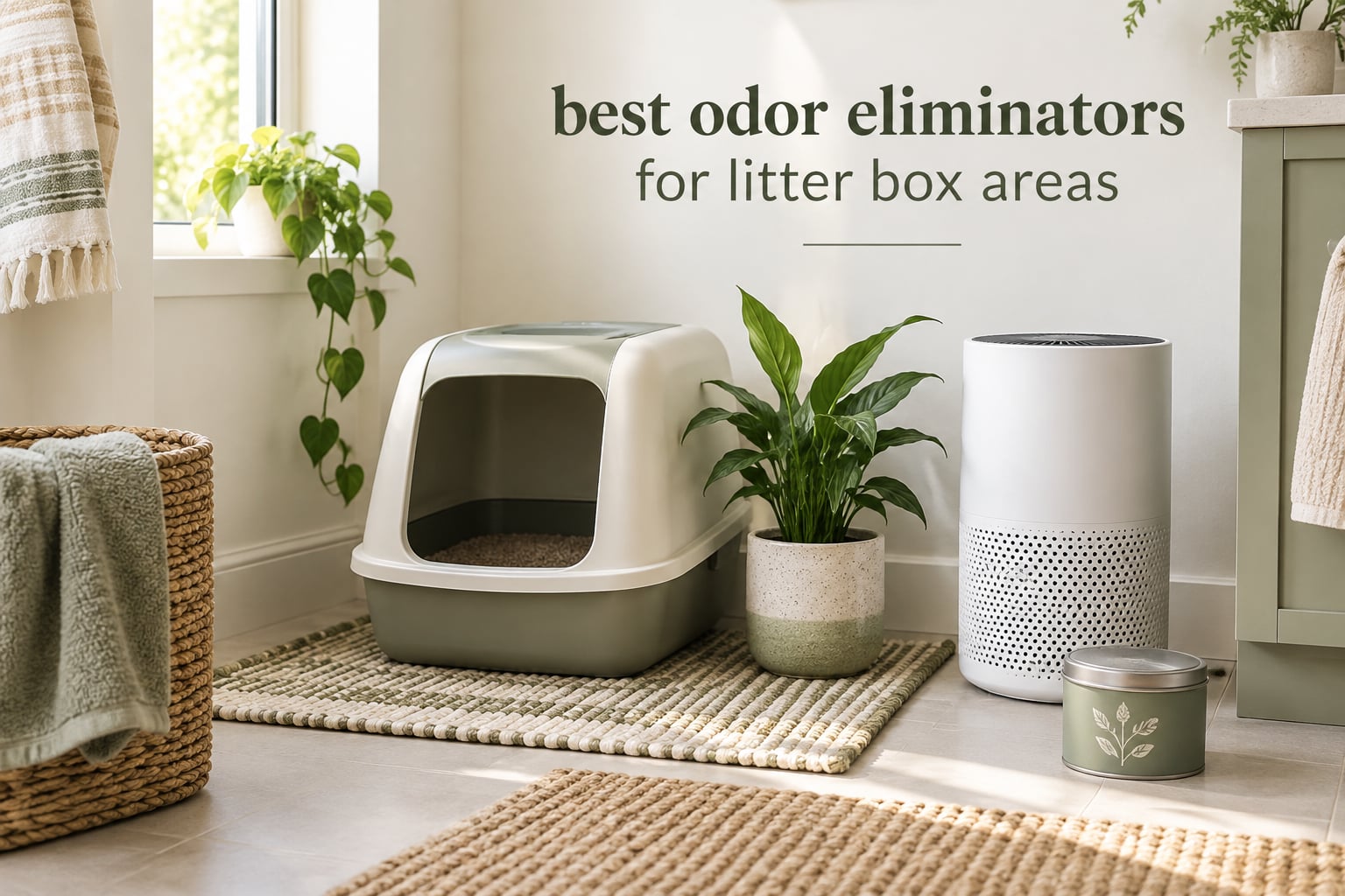 best odor eliminators for litter box areas