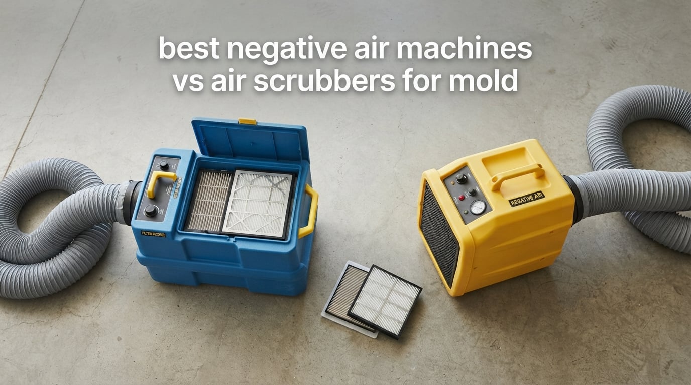 best negative air machines vs air scrubbers for mold
